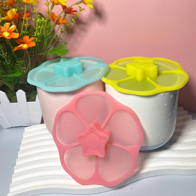 flower Silicone Cup Covers, Flexible Mug Covers, Tea Pots, Hot Cup Lids - Image 6