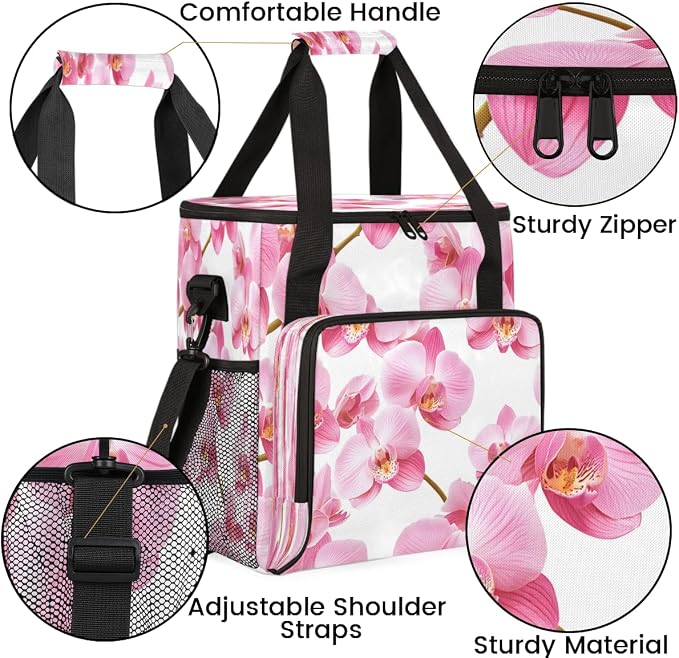Pink Floral Coffee Machine Bag Compatible - Image 6