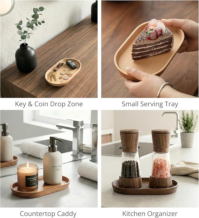 Vandroop Mini Serving Trays for Parties, Small Decorative Tray for Tea＆Coffee - Image 4