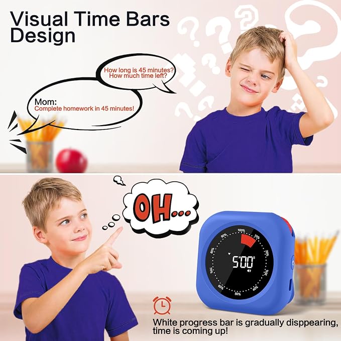 Visual Timer for Classroom Rechargeable, 10-Hour Digital Timers - Image 2