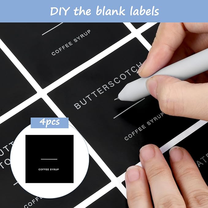 72pcs Coffee Syrup Labels for Glass Bottles, Coffee Labels Stickers for Coffee - Image 5