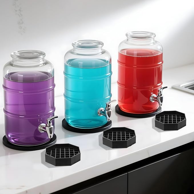 8 Pcs 4 Inch Coffee Drip Tray Countertop Octagon Humidity Drip Trays - Image 6