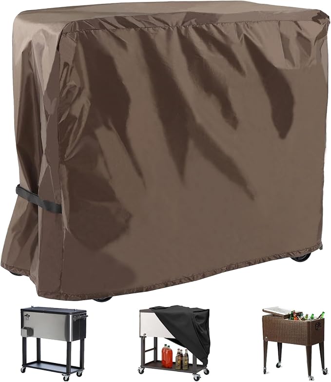 Cooler Cart Cover Waterproof, Universal Patio Cooler Cover by Sqodok