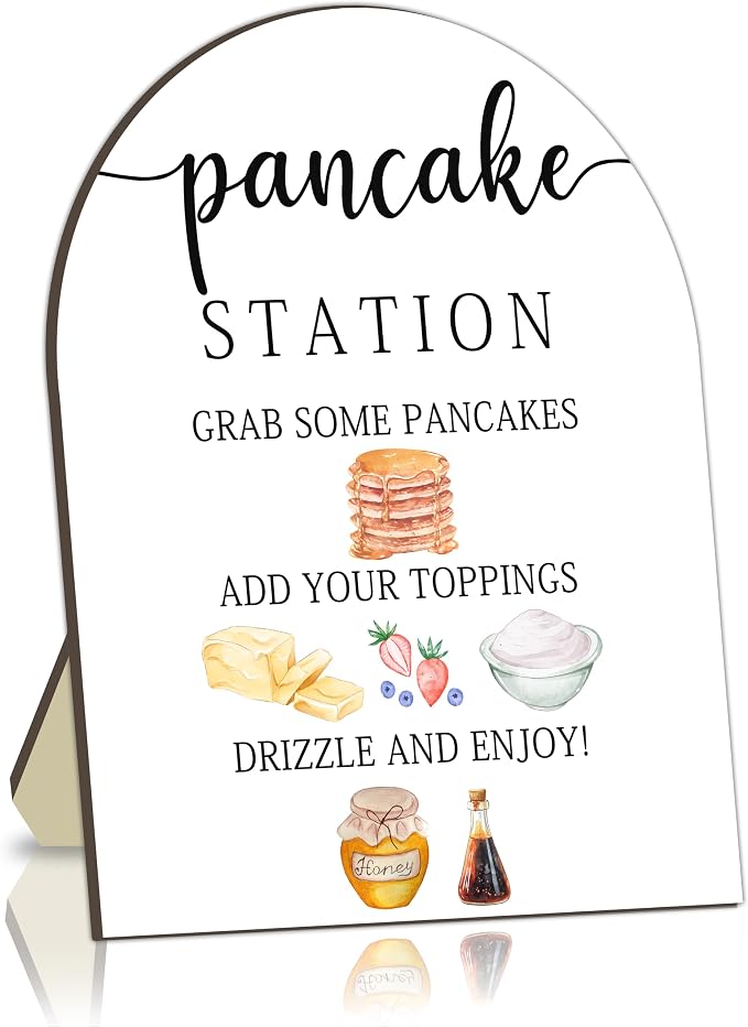 Pancake Bar Sign, Brunch Pancake Bar Recipe Sign by Unknown