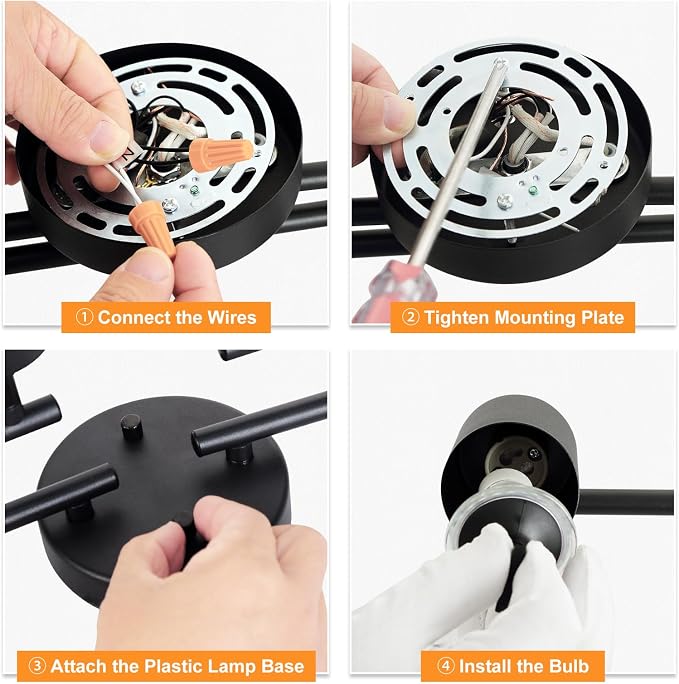 BoostArea 6 Light Track Lighting Kit, Center Swivel Track Light Heads, Flexibly - Image 8