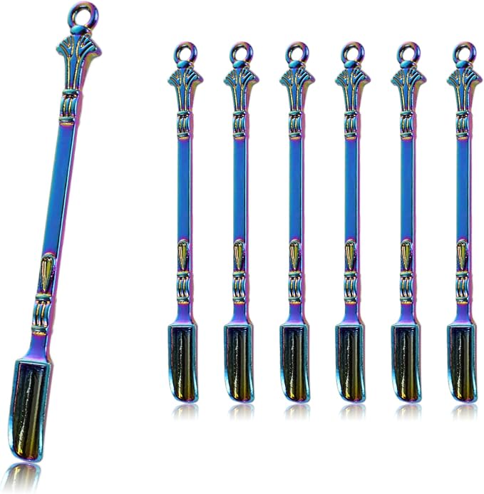 6-Pack Mini Spoons Metal Tiny Shovels 3 Inch Small Medicine Spoon by Demearly