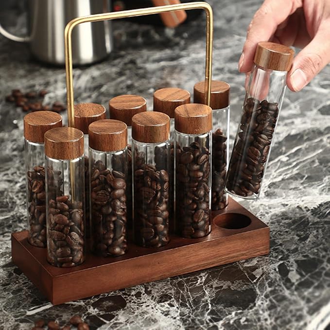 10x Single Dose Coffee Bean Storage Tubes Coffee Bean Cellar - Image 4