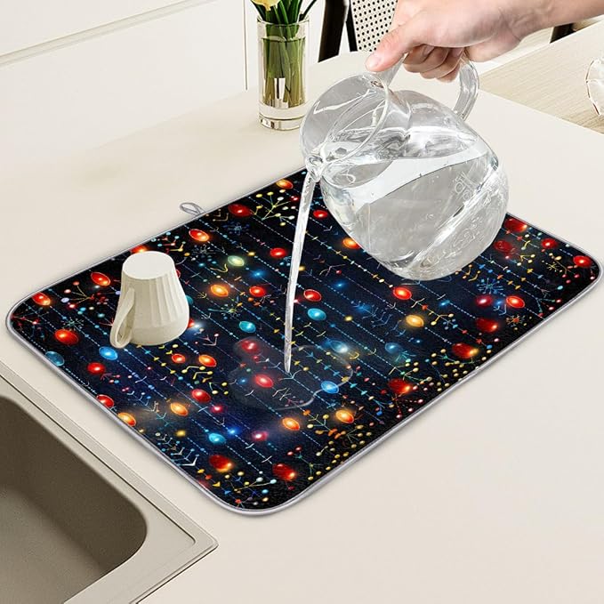 Dish Drying Mat, Kitchen Counter Quick Dry Pads - Image 5