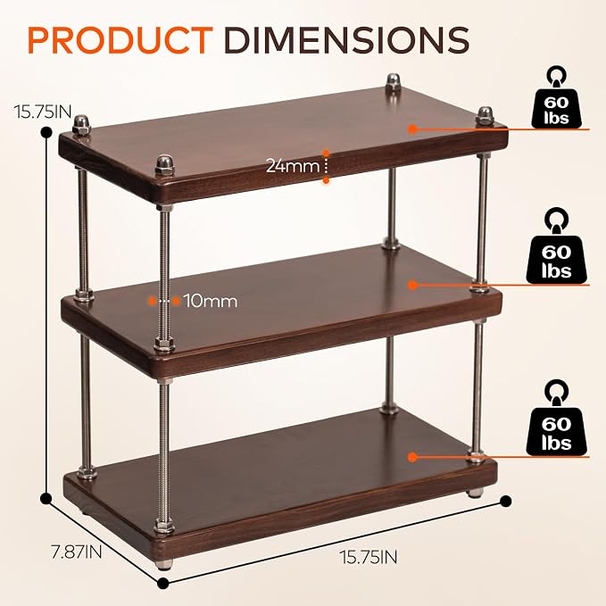 Ultra-Thick 24mm Solid Wood Coffee Station Organizer&Spice Rack - Image 4