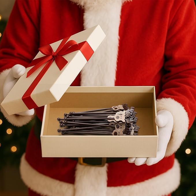 Chengu 100 Pcs Winter Drink Stirrers Xmas Stir Sticks Bulk Holiday Coffee - Image 5