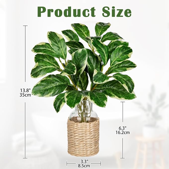 Real Touch Faux Greenery Stems in Vase - Image 7