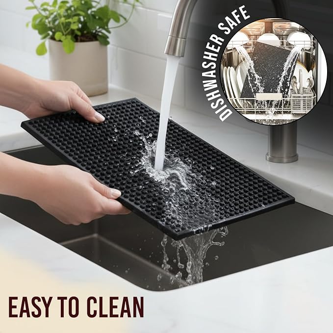 Black Bar Mat | Drying, and Stylish Spill Mats - Image 3