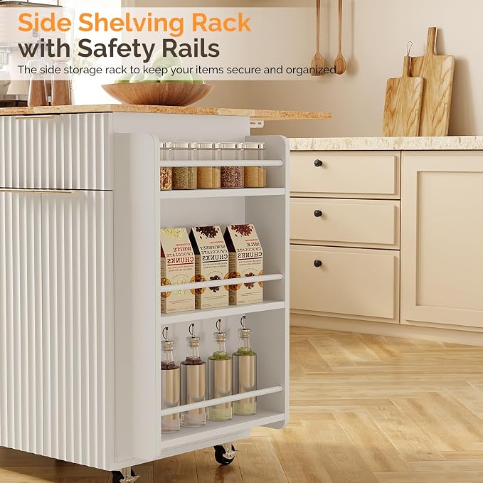 VINGLI Fluted Kitchen Island - Image 6