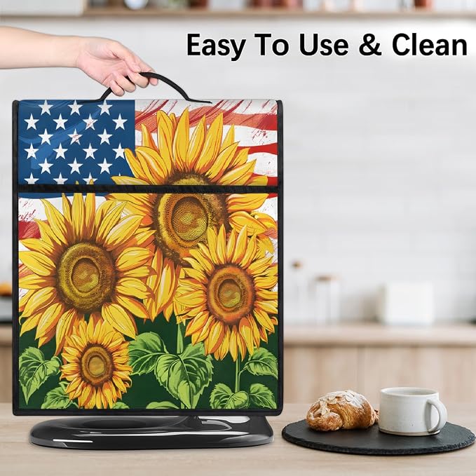 Sunflower Art Kitchen Aid Mixer Cover Compatible Stand Mixer Dust Cover | Flag - Image 6