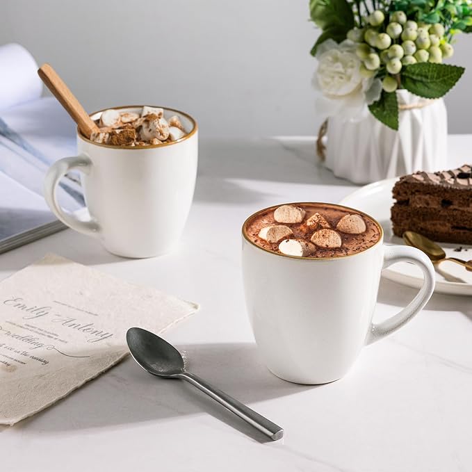 GBHOME Ceramic Coffee Mugs Set of 6, 12oz Stoneware Coffee Mugs Set - Image 4