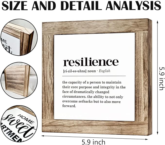 Resilience Definition Wood Block Sign - Image 2