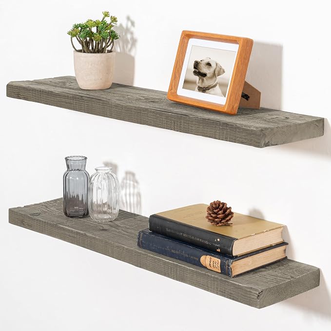 Fun Memories 30 Inch Reclaimed Wood Floating Shelves by FunMemories