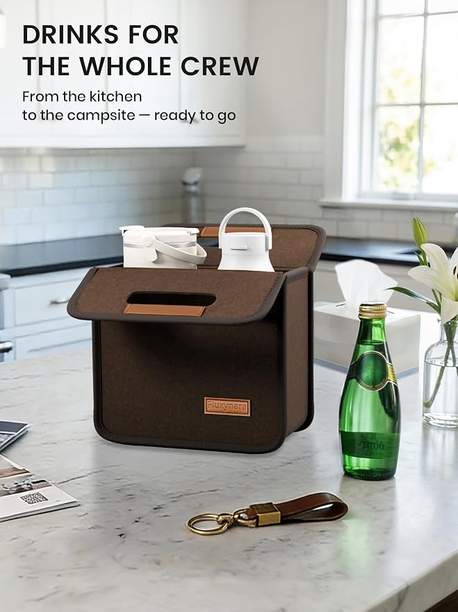 Fluxynara 2-Cup Reusable Felt Drink Carrier - Image 6
