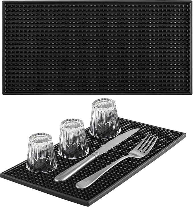 Ninsula 2 Pack Bar Mat, Non Slip Spill Proof Service Mat, Rubber Dish Drying Mat by Unknown