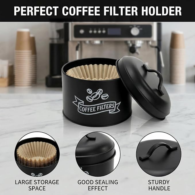 Peohud Coffee Filter Holder, Large Capacity Filter Storage Container - Image 3