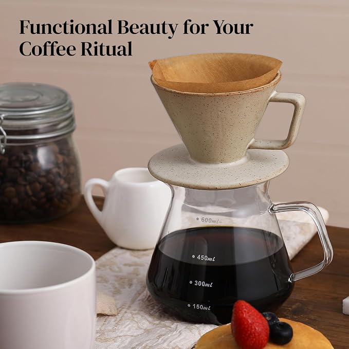 DOWAN Pour Over Coffee Maker, Non-Electric Pour Over Coffee Dripper, Manual - Image 7