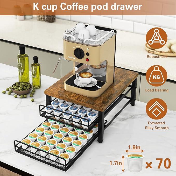 IBUYKE 2-Tier Coffee Pod Drawer Holder - Image 5