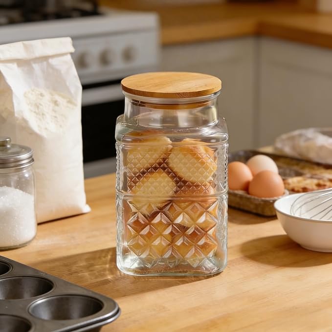 Large Glass Storage Jar, 60 FL OZ Glass Food Storage Containers - Image 7
