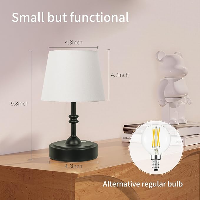 ONEWISH Small Cordless Lamp Dimmable-Battery Operated Table lamp, 4000mAh - Image 7