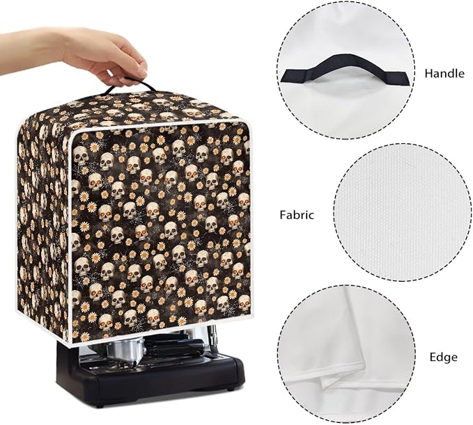 Skull Coffee Maker Dust Cover Small Kitchen Appliance Cover Compatible Most - Image 5