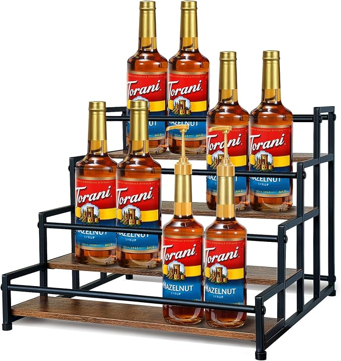 Klxuyuo 4-Tier Coffee Syrup Rack by Unknown