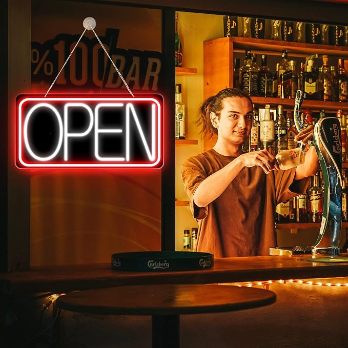 22" X 11" Led Neon Open Signs for Business, Large Open Signs, Plug In Electric - Image 6