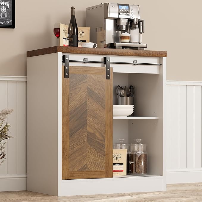 Catrimown Farmhouse Small Coffee Bar Cabinet by Catrimown