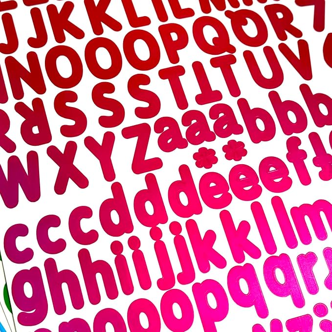 Alphabet Stickers Color Letter 1 Inch Mailbox Numbers Labels Vinyl - Image 8