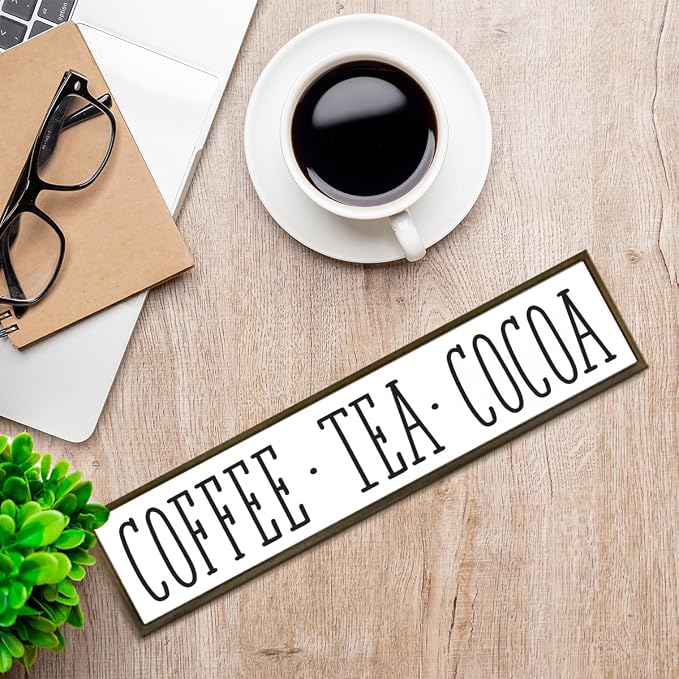 Rustic Wooden Coffee Tea Cocoa Sign - Image 7