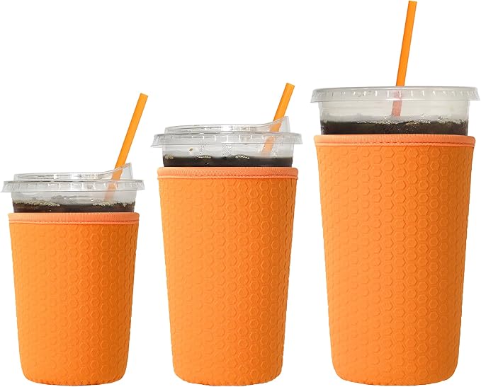 3 Pack Reusable Iced Coffee Sleeves by Xumbtvs