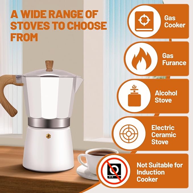 12 Cup Aluminum Espresso Stovetop Moka Pot Express Coffee Maker Percolator - Image 4