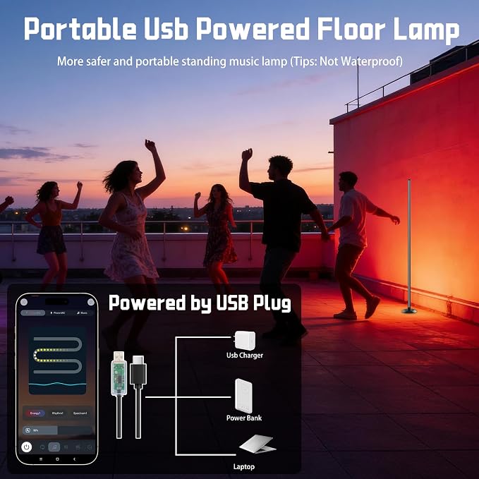 NBBUFF Led Corner Floor Lamp USB Powered - Image 6