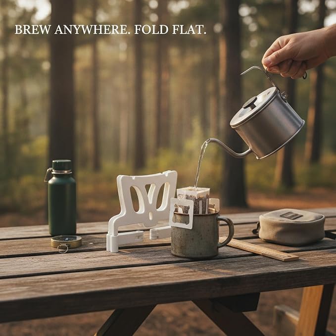 0.98-Inch Foldable Coffee Filter Stand, PP Plastic Holder - Image 2