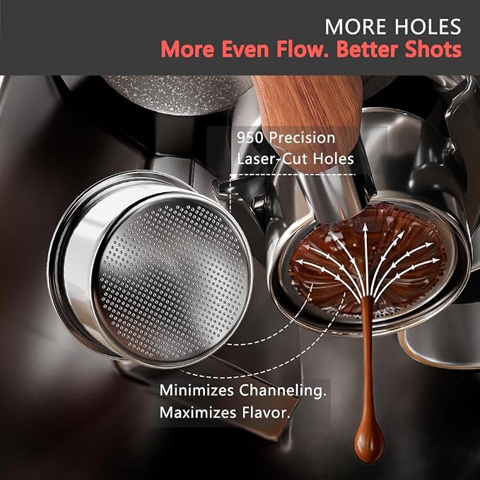 58mm Bottomless Portafilter for E61 Group Head 2 Ears Espresso Machines | 316 - Image 2