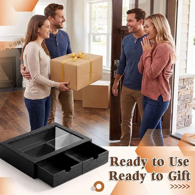 Black Wooden Tea Bag Organizer - Image 7