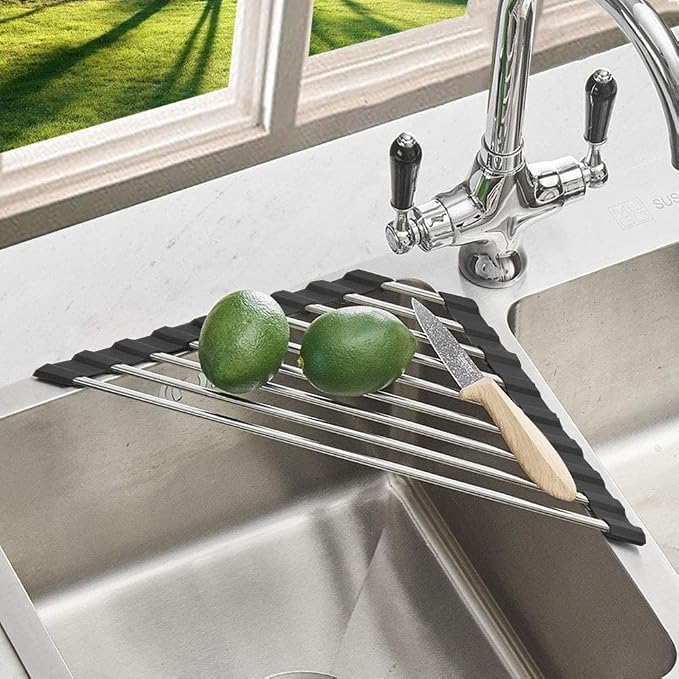 Triangle Dish Drying Rack Multipurpose Roll-up Drying Rack - Image 3