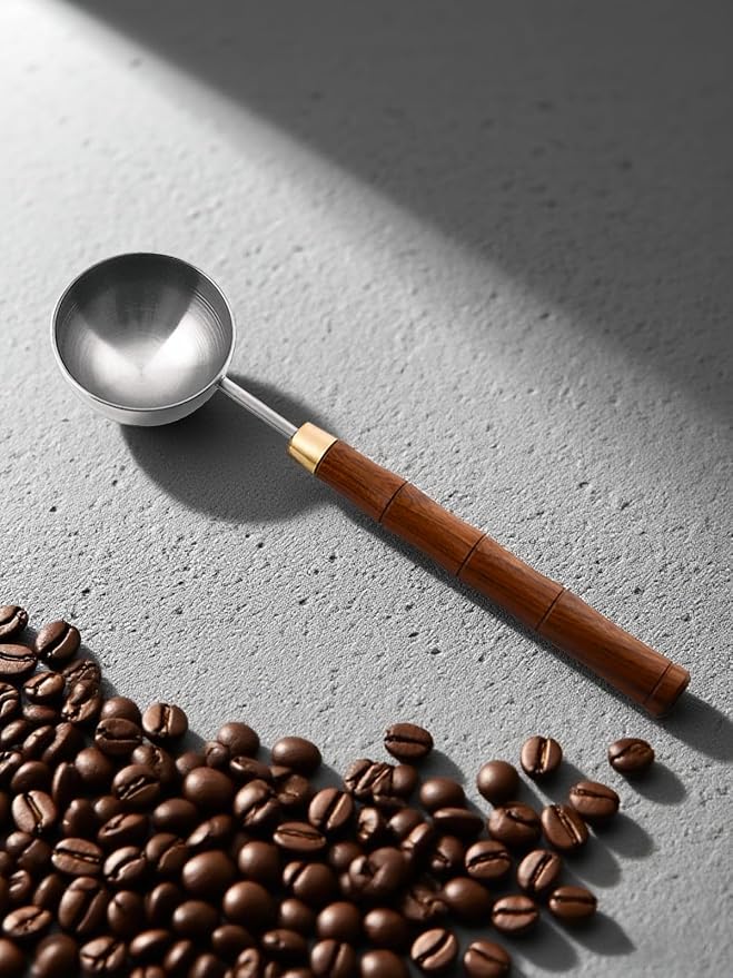 Rosewood Handle Coffee Scoops – Exquisite and Portable Stainless Steel Spoon - Image 3