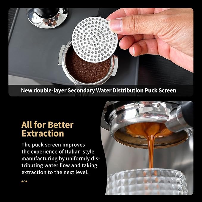 51-58Espresso Dosing Funnel and Puck Screen Set, Aluminum Portafilter Funnel - Image 7