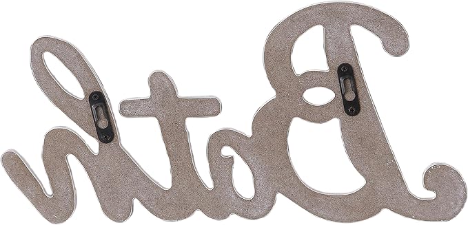 Rustic Bath Signs for Bathroom 14 inches, Hanging Distressed White Bathroom - Image 6