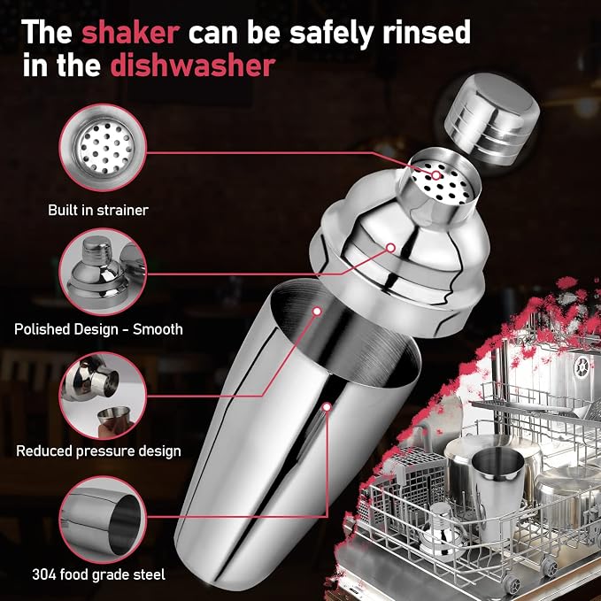 24oz Cocktail Shaker Set Martini Shaker Set Bartender Set - Image 3