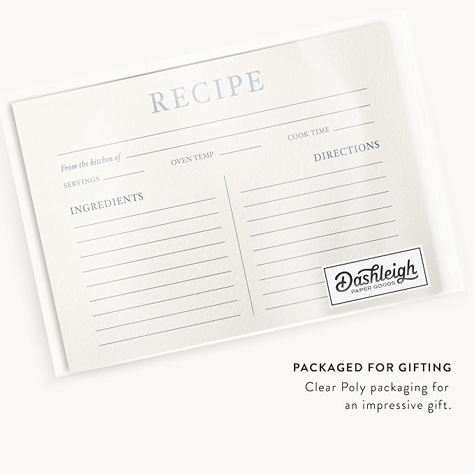 Dashleigh Elegant Recipe Cards 4x6 Double Sided, 50 Pack Thick Cardstock - Image 4