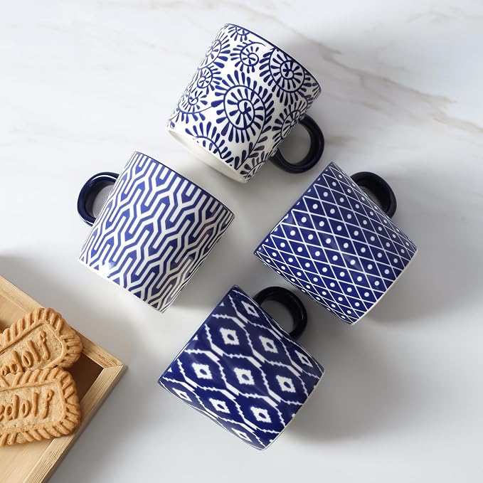 Selamica Ceramic Espresso Cups Set of 4, 5 Oz Espresso Mugs Porcelain - Image 6