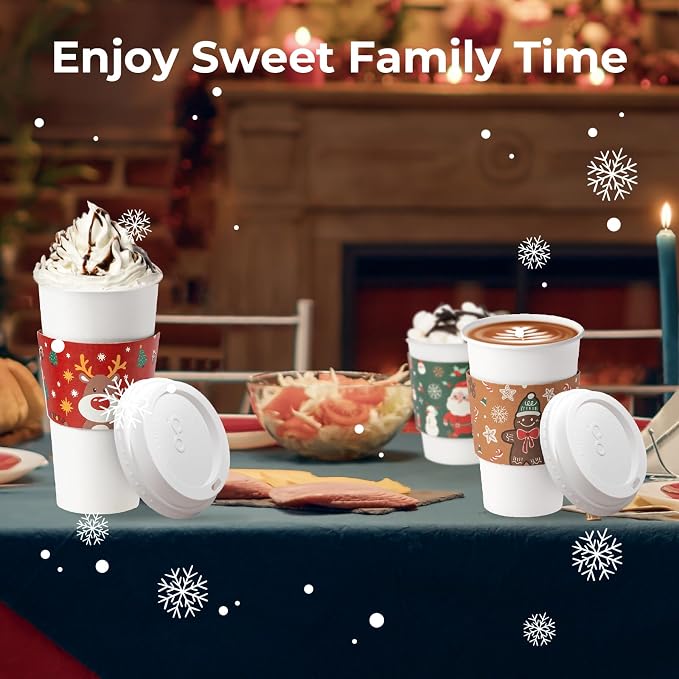 FMP Brands 1000 Pack Christmas Coffee Sleeves - Image 6