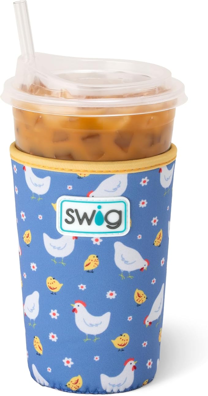 Swig Life Medium Iced Cup Coolie, Standard 22oz Iced Coffee Cup Insulator Sleeve by SwigLife