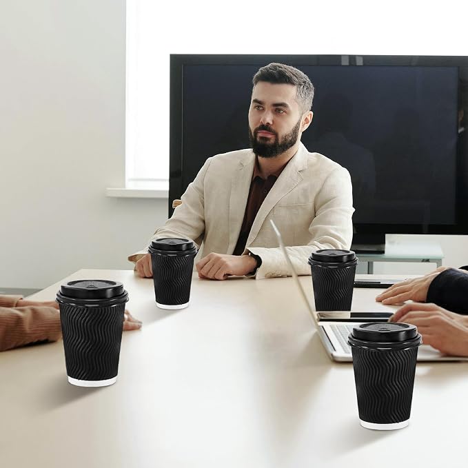 Lamosi 12 oz Disposable Coffee Cups - Image 6